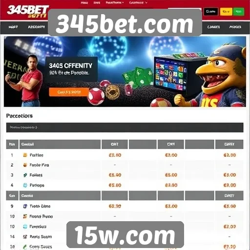 Comparativo entre 345bet.com e concorrentes do setor