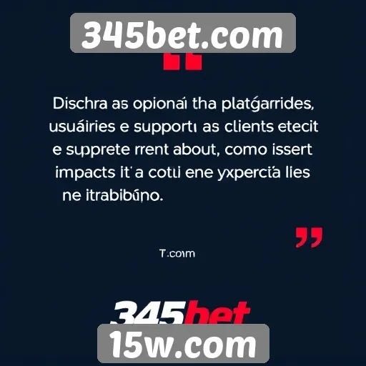 Feedback dos usuários sobre o suporte ao cliente no 345bet